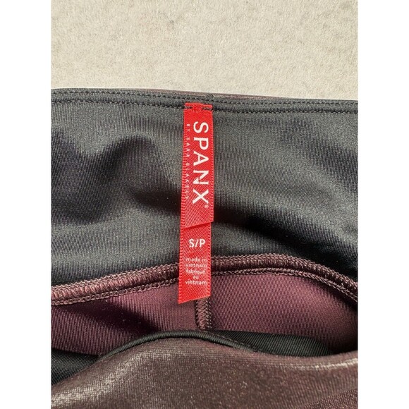 SPANX Women’s Shape Faux Leather Matte Purple Leggings Size Small Grunge - Picture 5 of 6